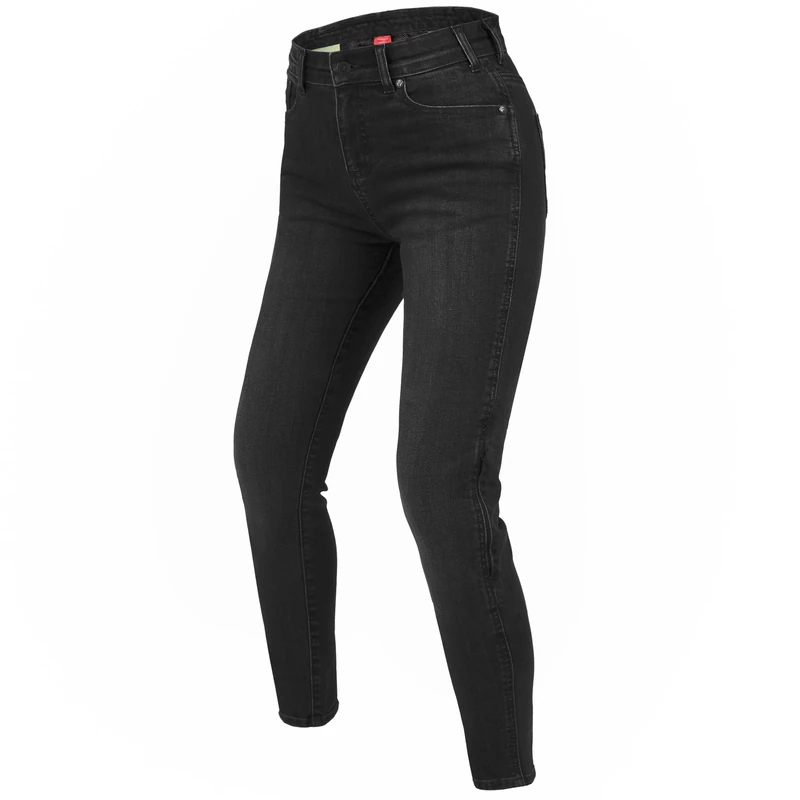 REBELHORN Classic III Lady Women's Motorcycle Jeans | Aramid Fibre Lining | SAS-TEC Knee and Hip Protectors | Skinny Fit, black, 32W x 30L