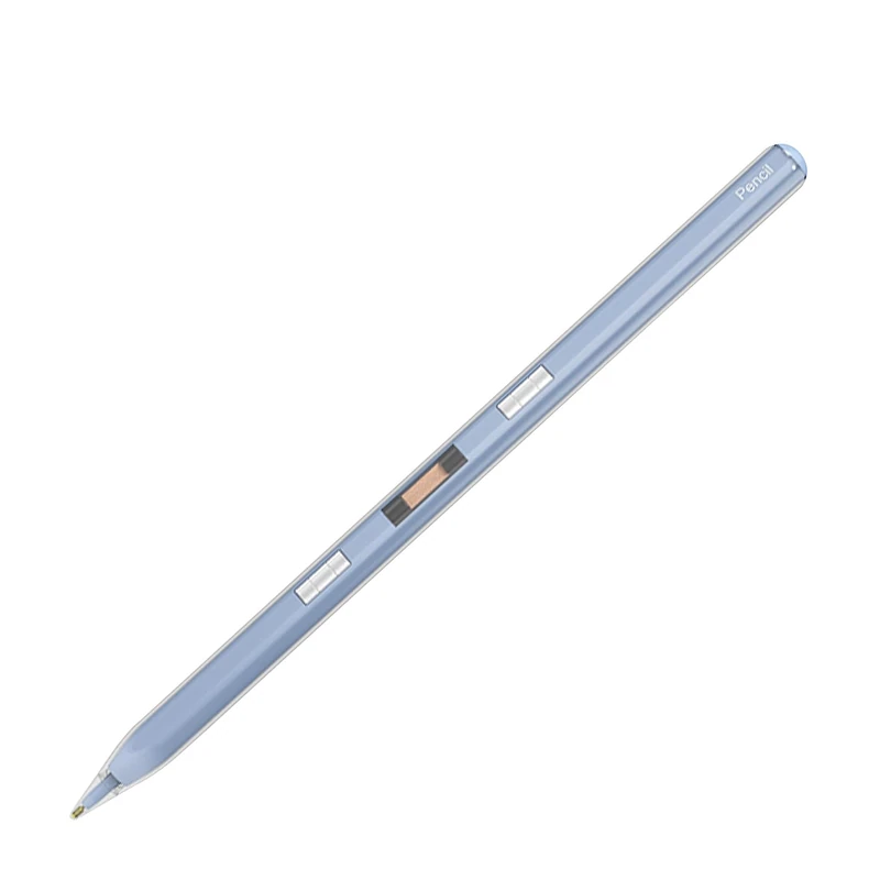 DAM P10S Magnetic Pencil Pen with Replaceable Tips, Tilting, Copper Core with Super Conduction, Transparent Case. 16.5 x 1 x 1 cm. Colour: Blue