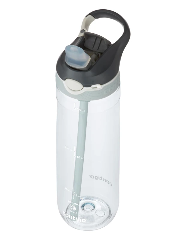 Contigo Ashland Autospout Water Bottle with Flip-Straw | Large BPA Free Drinking Bottle | Sports Flask | Leakproof Drink Bottle | Ideal for School, Gym, Bike, Running, Hiking | 720 ml | Macaroon - Image 1