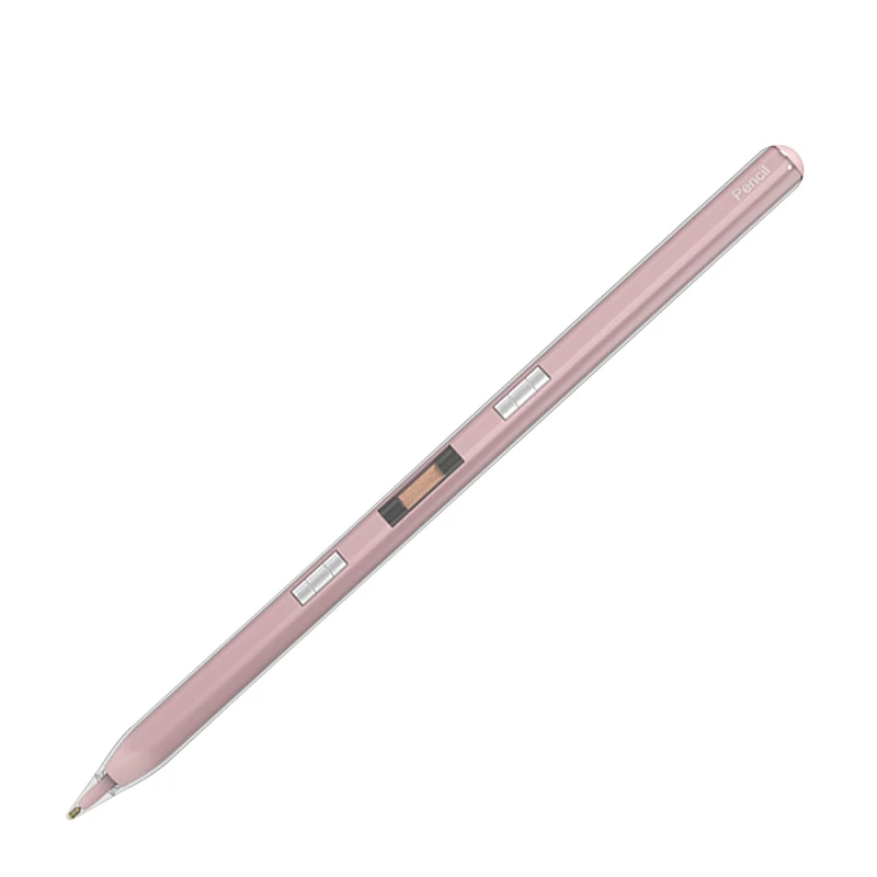 DAM P10S Magnetic Pencil Pen with Replaceable Tips, Tilting, Copper Core with Super Conduction, Transparent Case. 16.5 x 1 x 1 cm. Colour: Pink