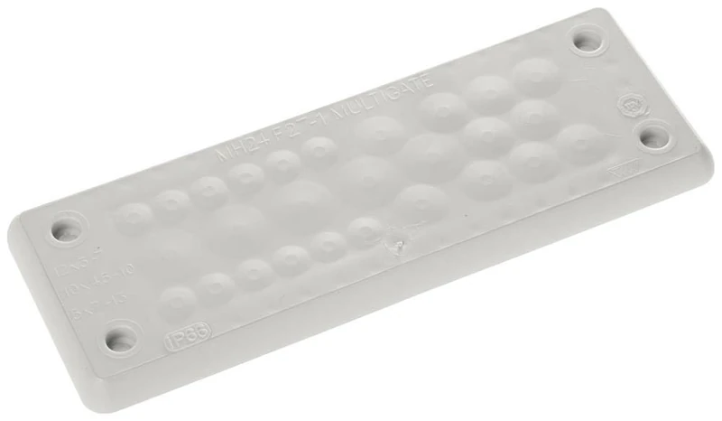 Trelleborg MH-24 F27-1 Light Grey UL94 V-0 IP65 | TPE | Screw Feeding Plate TPE Grey Pack of 1