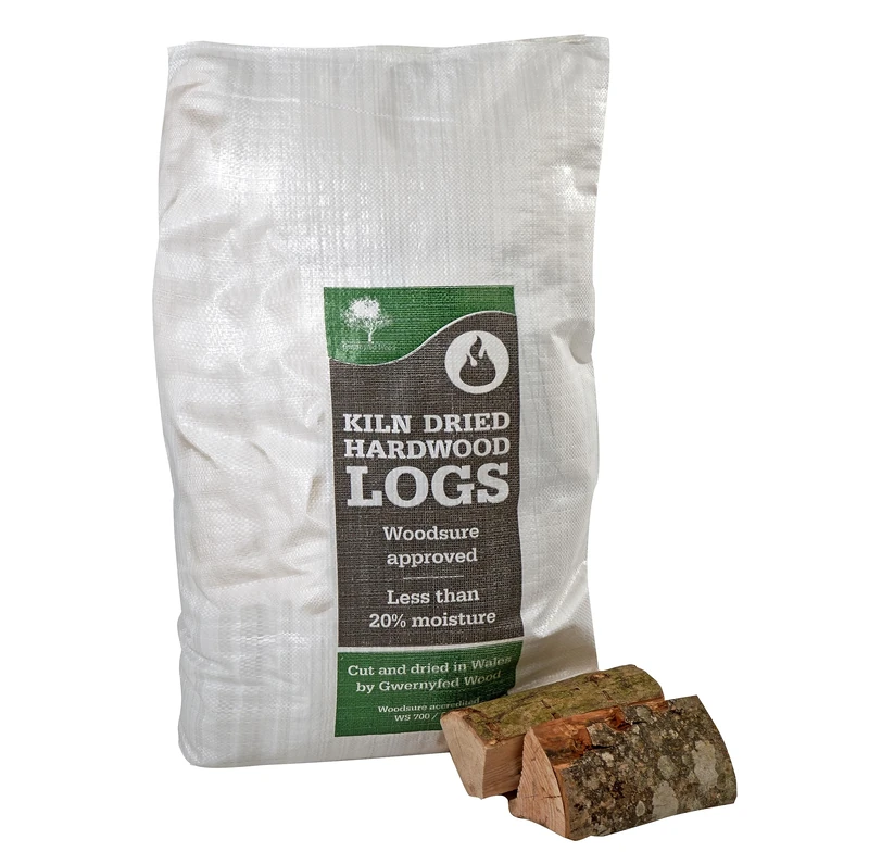 Kiln Dried Hardwood Logs - 2x Jumbo 60 Litre Sack (approx 36kg) Perfect for Log Burners, Wood Stoves Open fires, Fire Pits and Pizza Ovens - Woodsure Approved (2 x 60L Sacks)