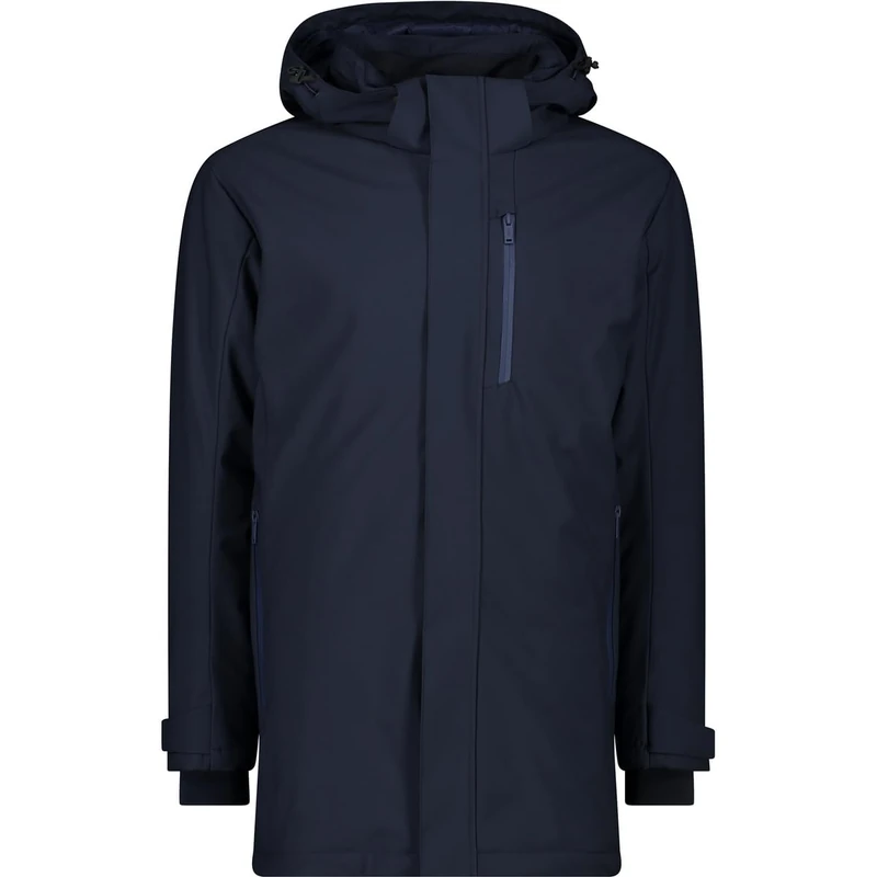 CMP Man Parka Snaps Hood, Black Blue, 58