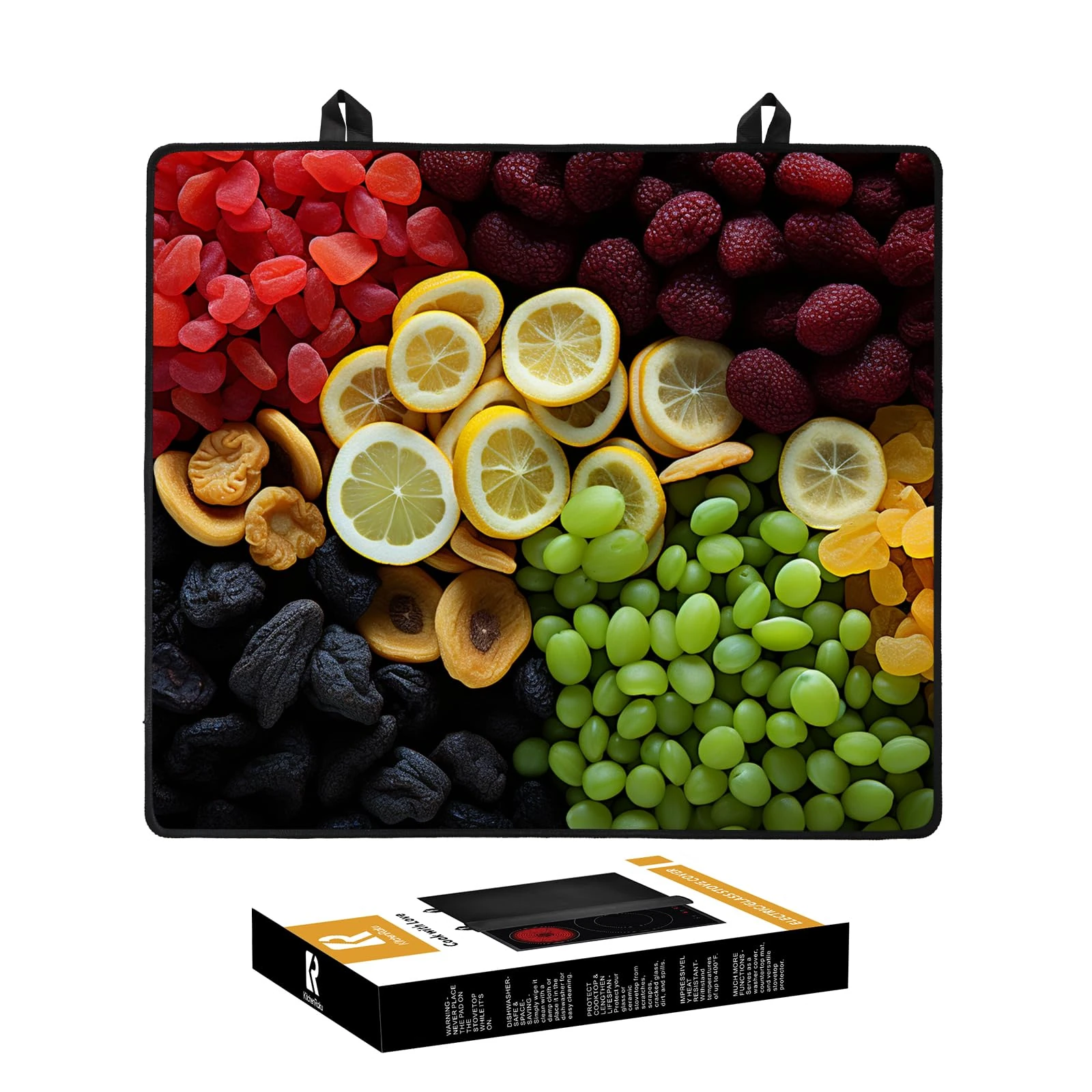 Kitchenraku Hob Cover 78X52cm, Electric Hob Covers, Ceramic Hob Covers, Induction Hob Covers, Glass Hob Covers, Hob Covers for Electric Cookers to Protect from Scratches (Customised Style C, 78x52cm)