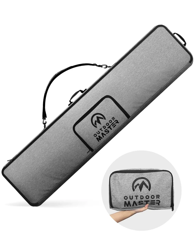 OutdoorMaster Snowboard Bag - 900D Water Resistant Snowboard Travel Bag with Shoulder Strap, Foldable Storage Design - M