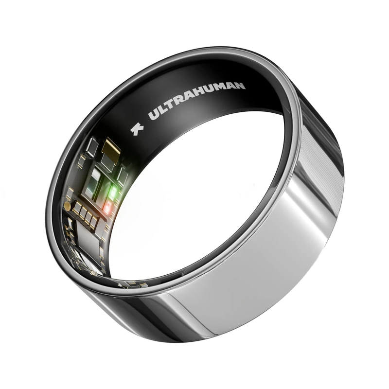 ULTRAHUMAN Ring AIR - Space Silver - Size 7 - Smart Ring | No Monthly Subscription | Size First with Sizing Kit | Sleep Tracking Wearable - Heart Rate - Fitness Tracker