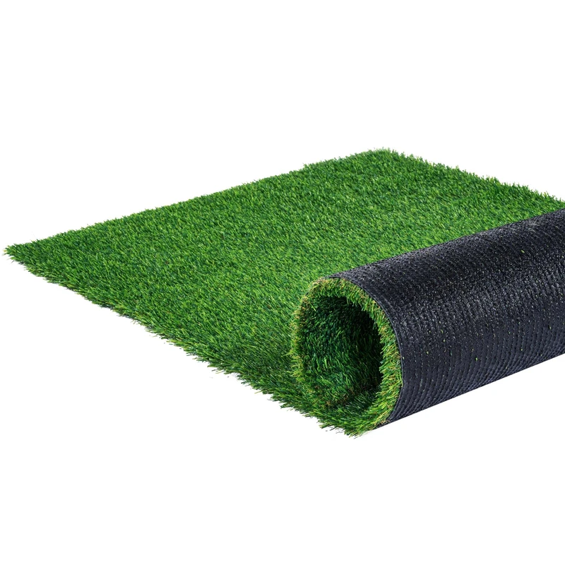 VEVOR Artifical Grass, 5 x 10 ft Rug Green Turf, 1.38" Fake Door Mat Outdoor Patio Lawn Decoration, Easy to Clean with Drainage Holes, Perfect for Multi-Purpose Home Indoor Entryway Scraper Dog Mats