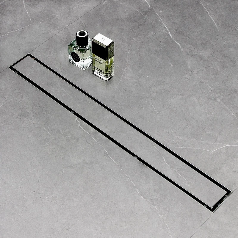 SaniteModar Linear Shower Drain 30 inch Brushed with Tile Insert Panel