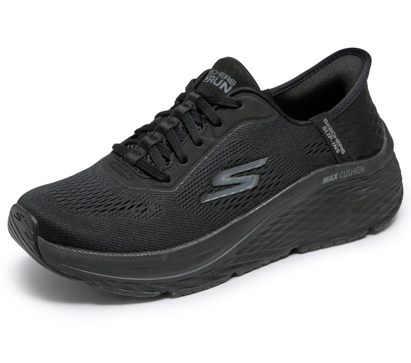 Skechers Women's Max Cushioning Elite 2.0 Vanish Hands Free Slip-ins Sneaker, Black, 6.5 UK