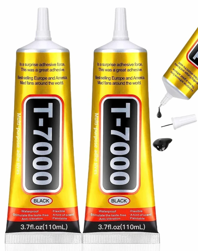 ALECPEA Upgrade T-7000 Black Adhesive Glue - 2PCS 110ml | High-Performance Waterproof Adhesive for Precision Repairs, Perfect for Phone, Electronics, Jewelry, and Crafts