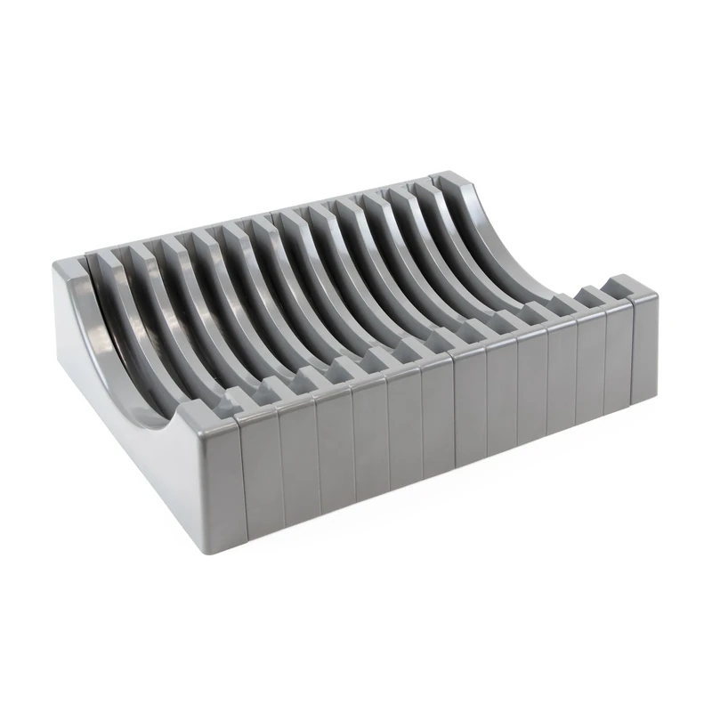 Emuca - Dish Organizer for Furniture with Capacity for 13 Plates, Grey Plastic, Plastic