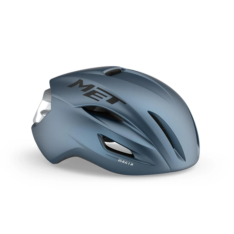 MET Manta MIPS Aero Road Cycling Helmet, Matt Navy Silver, Size 52-56cm