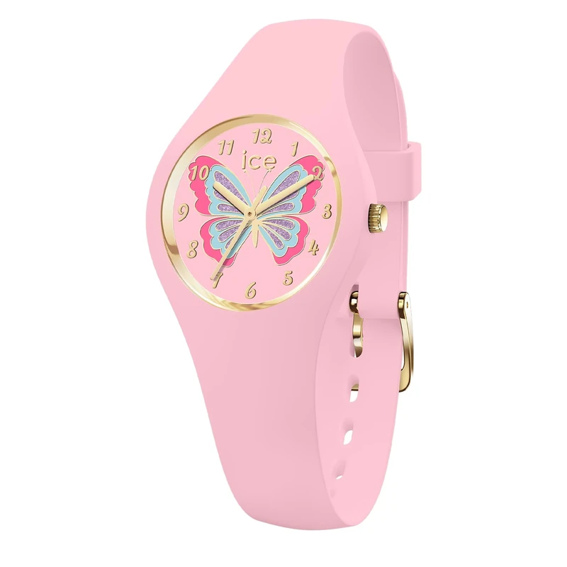 ICE-WATCH - ICE Fantasia Butterfly Rosy - Girl's Wristwatch with Plastic Strap - 021954 (Extra Small)