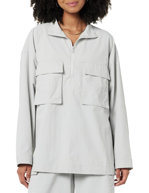 The Drop Women's Anabel Relaxed Nylon Jacket, Sicro Chip, S