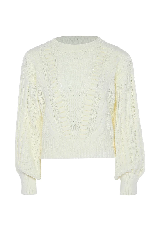 Blonda Women's Vintage Twist Shag Pullover Wool White Size M/L Sweater, M