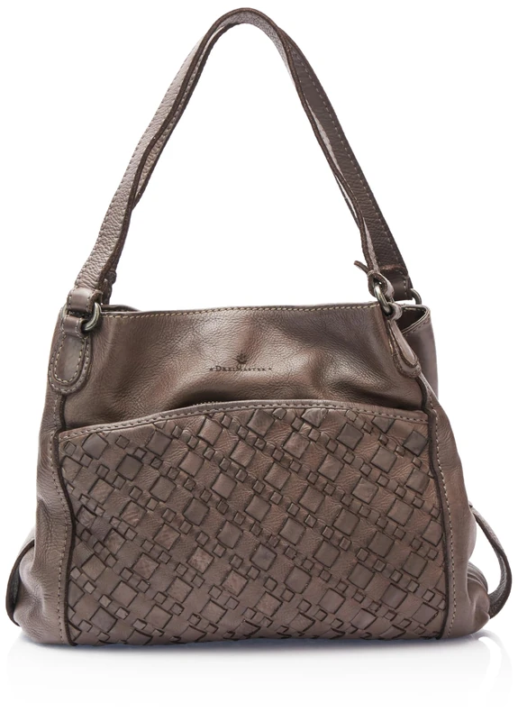 Colina Women's Leather Handbag, Gray, One Size