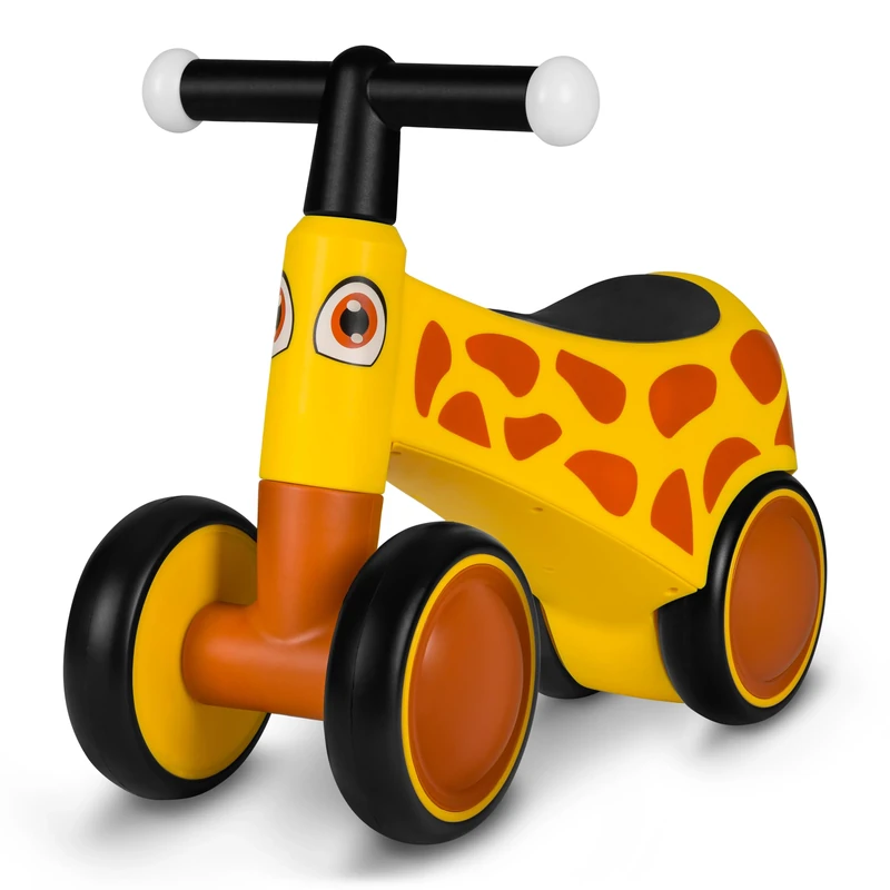 Lionelo SAMMY 4-Wheel Ride-On & First Balance Bike for Toddlers 1–3 Years, Lightweight 1.8 kg, Stable Toddler Push Ride, Ergonomic Seat with Double Padding, Light-Up Anti-Slip Handles, Foam Wheels