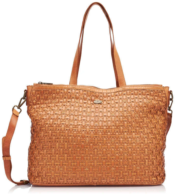 baradello Women's Leather Shopper, Light Camel, One Size