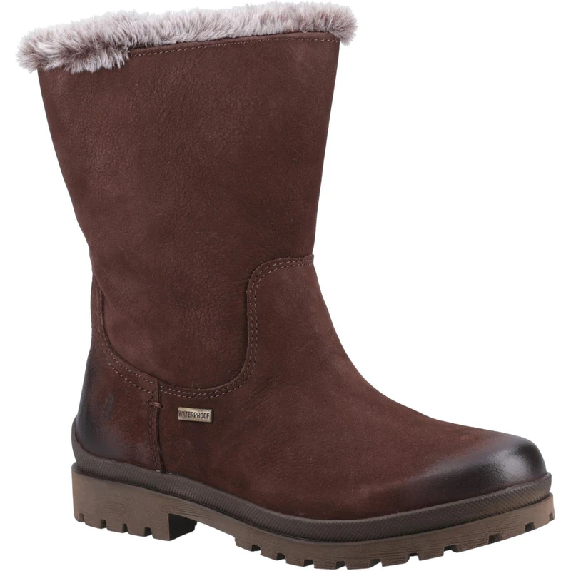 Hush Puppies Female Alice Mid Boot, Brown, 4