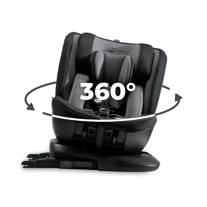 Kinderkraft XPEDITION2 I-Size Child Car Seat with 360 Degree Rotation, Isofix, Base Station, Special Safety Systems, Easy to Clean, from Birth Group 0/1/2/3 0-36 kg, Black