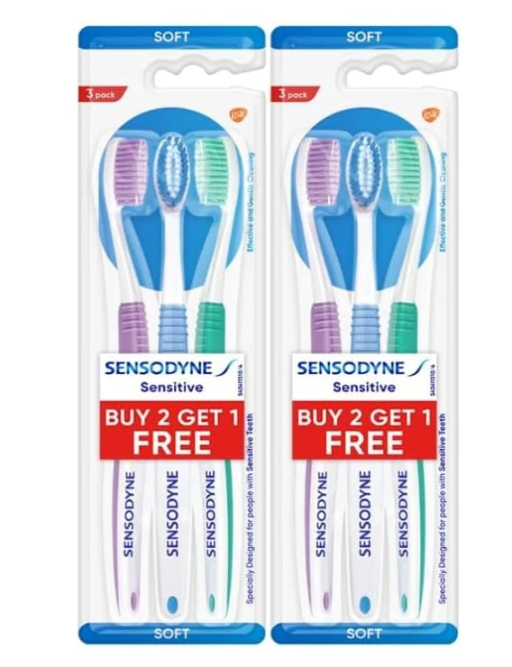 Sensodyne Sensitive Toothbrush, Soft (Color May Vary) - Packof 6