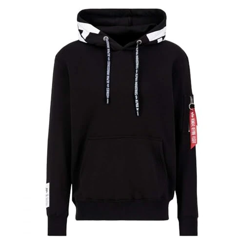 Alpha Industries Alpha Hooded Sweat for Men Black