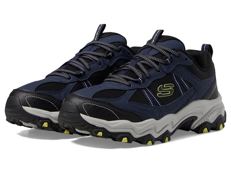 Skechers Men's Stamina at Upper Stitch Sneaker, Blue, 7.5 UK
