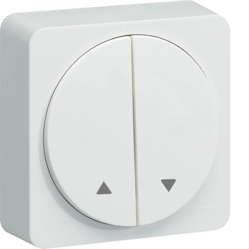 HAGER (AUT.+REST) WJC300B ATA Doble inter. persiana 10A completo power type, Multicolor
