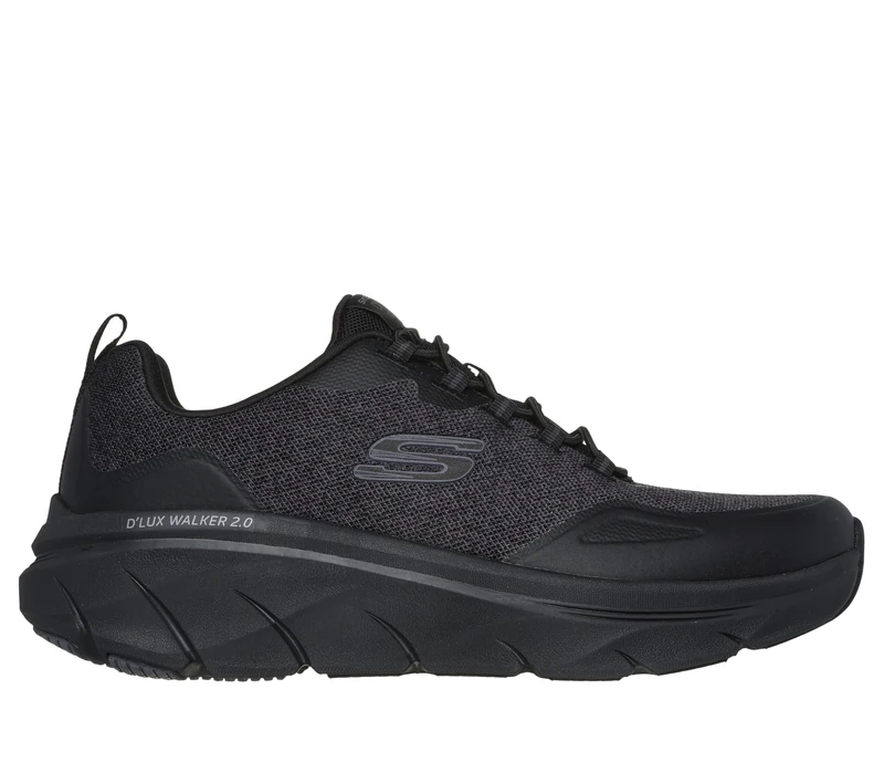 Skechers Men's D'LUX Walker 2.0-STEADYWAY Sneaker, Black, 7.5 UK