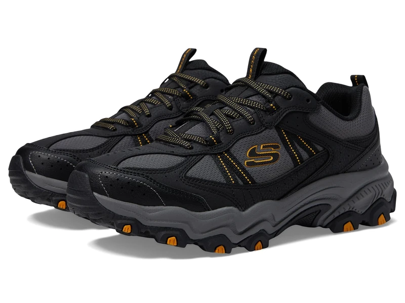 Skechers Men's Stamina at Upper Stitch Sneaker, Black Dark Grey, 10.5 UK