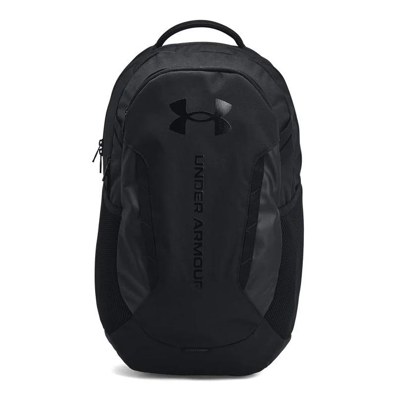 Under Armour Unisex's Hustle 6.0 Backpack, (003) Black/Black/Black, One Size