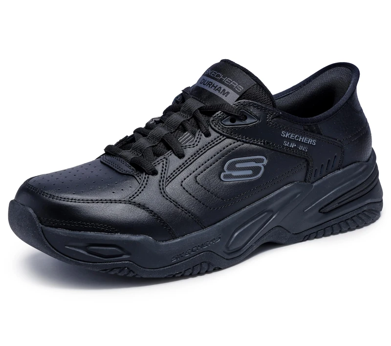 Skechers Men's Durham Hands Free Slip-in Sneaker, Black, 9.5
