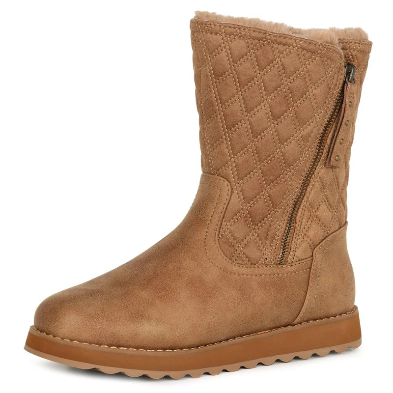 Skechers Women's Keepsakes 2.0 Morning Walks Boots, Chestnut Microleather/Faux Fur, 7 UK