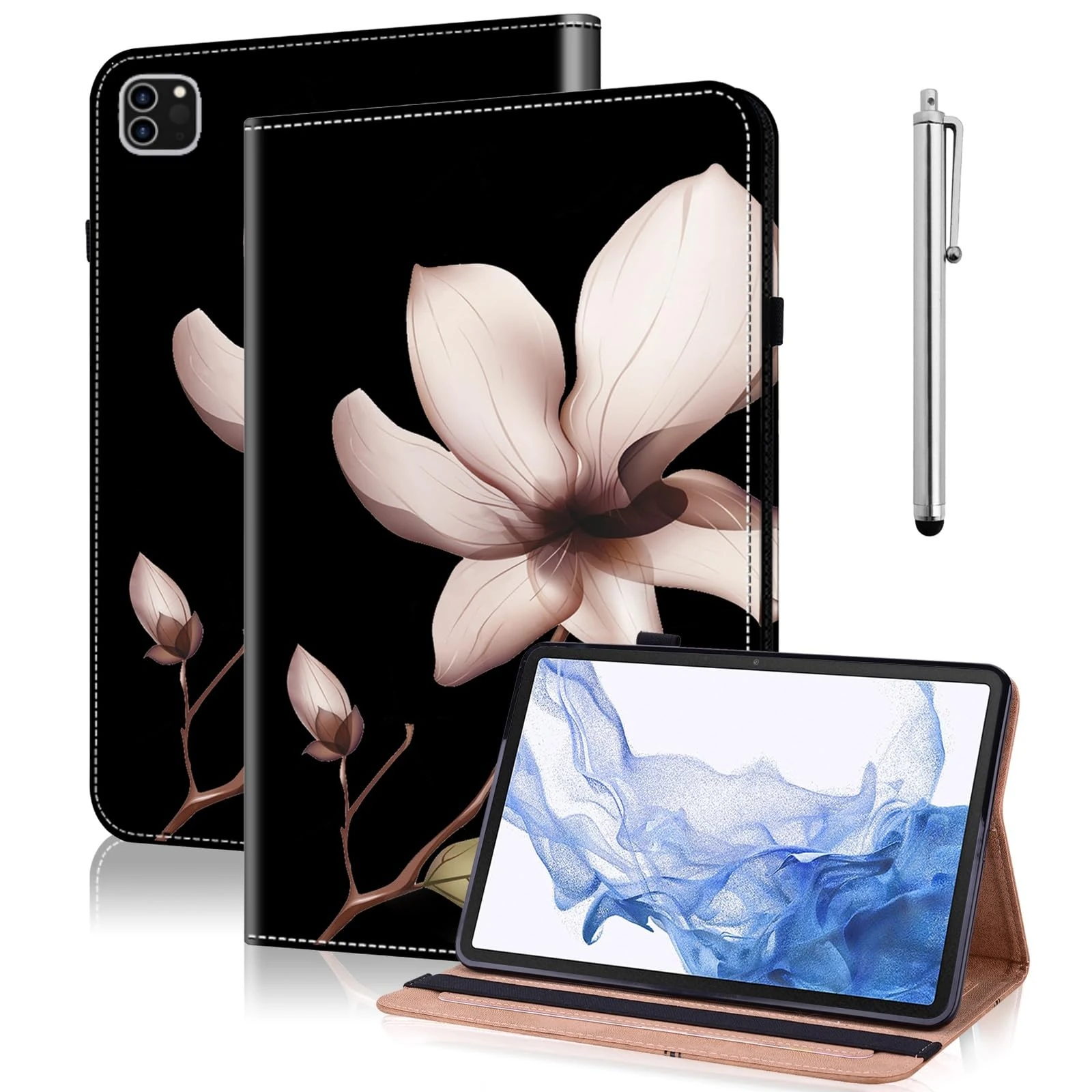 GLANDOTU for iPad Pro 12.9 Case 2022/2021/2020/2018 (6th/5th/4th/3rd Gen),iPad Air 13 inch 2024 Case,Multi-View and Lightweight Tablet Cover with Flip Stand for iPad Air 13 -Mandala flower