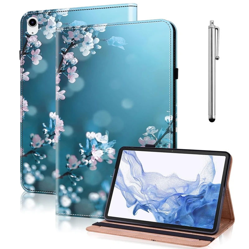 GLANDOTU Case for iPad (A16) 11th Generation 2025,iPad 10th Generation 2022 10.9 Inch Case,Multi-View Slim Lightweight Patterned Tablet Cover with Stand for ipad 2022 10.9 inch -Plum Blossom