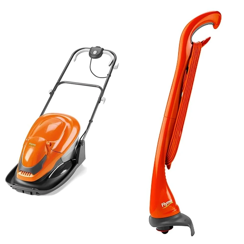 Flymo EasiGlide 300 Hover Collect Lawn Mower - 1700W Motor, 30cm Cutting Width, 20 Litre Grass Box & Mini Trim ST Electric Grass Trimmer, 230 W, Cutting Width 21 cm