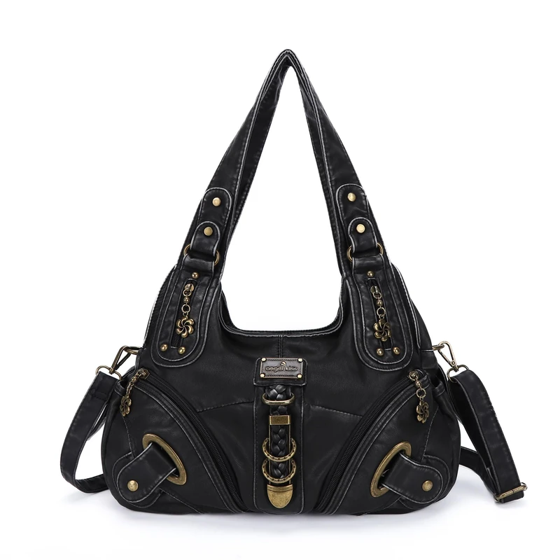 Angel Kiss Hobo Purses and Handbags for Women Shoulder Bag Large Daily Use, 801Black