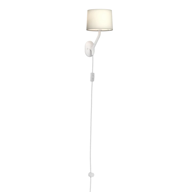 Astro Arbor Plug-in Indoor Wall Light (Matt White), LED E14/SES Lamp, Designed in Britain - 1479002-3 Years Guarantee