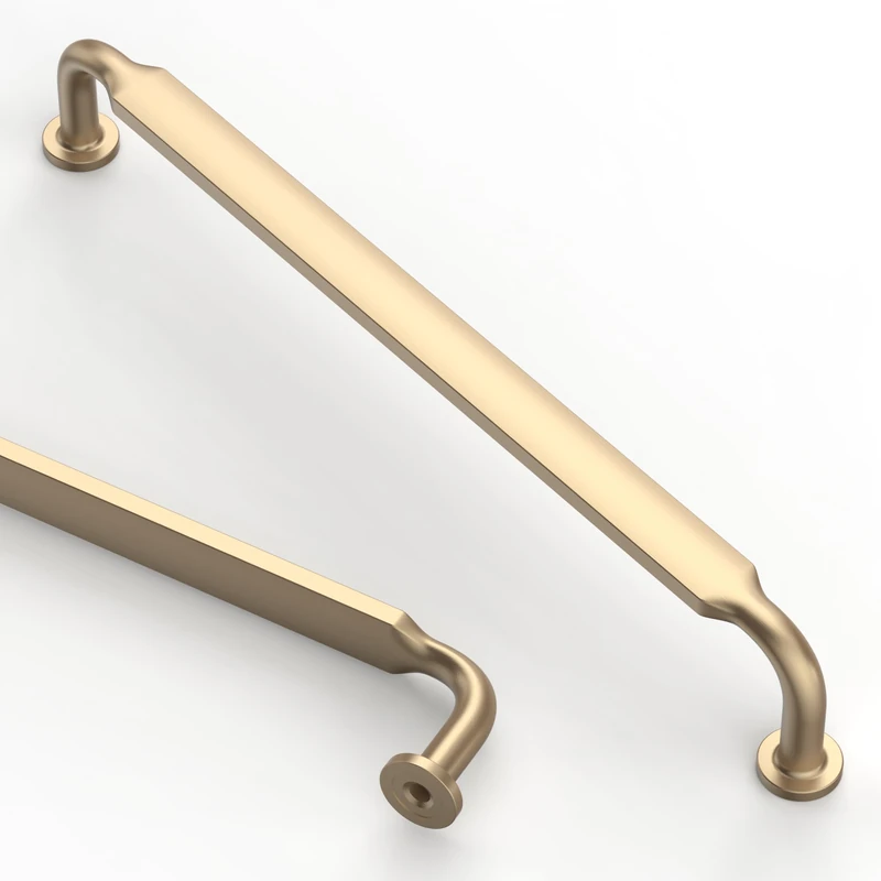 Asidrama 10 Pack 7.5 Inch(192mm) Brushed Brass Kitchen Cabinet Handles, Cabinet Pulls Kitchen Cabinet Hardware for Cupboard Drawer Pulls