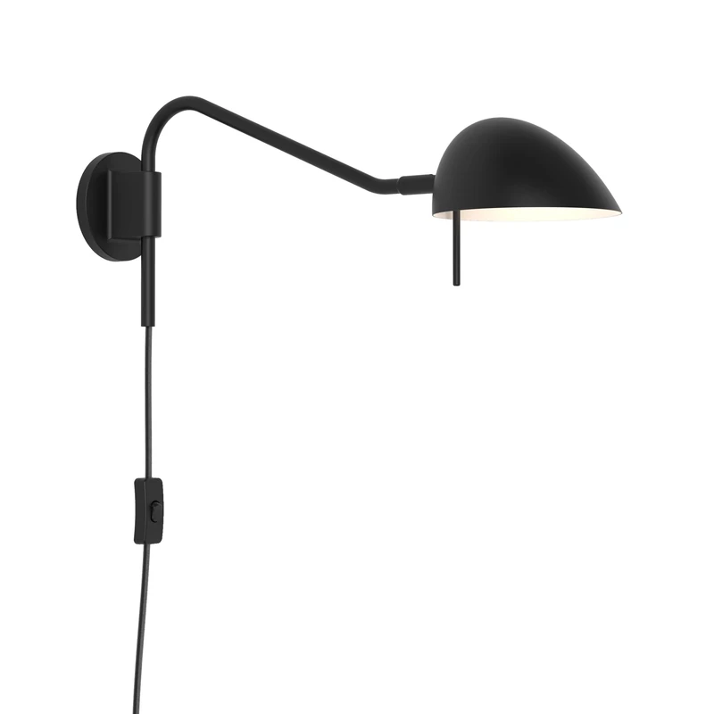 Astro Serge Plug-in Indoor Reading Light (Matt Black), G9 Lamp, Designed in Britain - 1476003-3 Years Guarantee