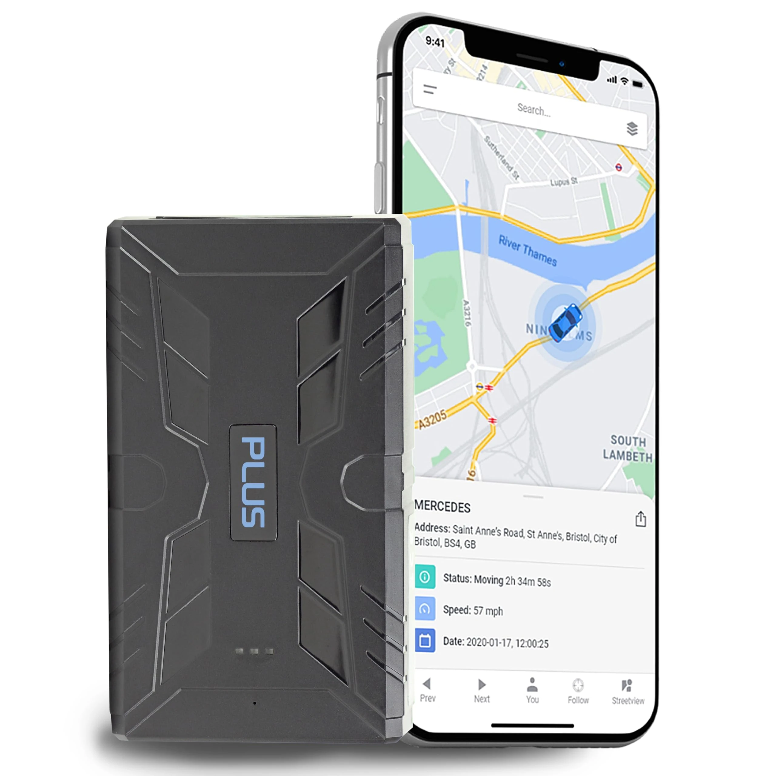 REWIRE SECURITY 104 PLUS 4G Magnetic GPS Vehicle Tracker – Portable Real-Time Locator for Car, Truck, Van | Easy to Install | Up to 4 Month Tracking Battery Life | Low-Cost Monthly Subscription
