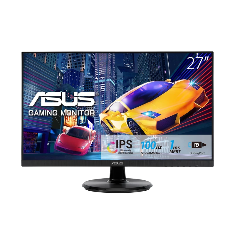 ASUS VA27DQF Eye Care Gaming Monitor, 27 inch, IPS, Full HD, Frameless, 100Hz, Adaptive Sync, 1ms MPRT, HDMI, DisplayPort, Low Blue Light, Flicker Free, Wall Mountable