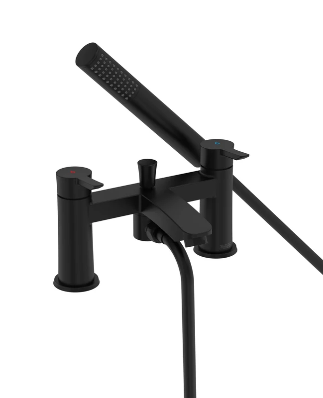 Bristan APE BSM BLK Apelo 2 Hole Bath Shower Mixer, Black