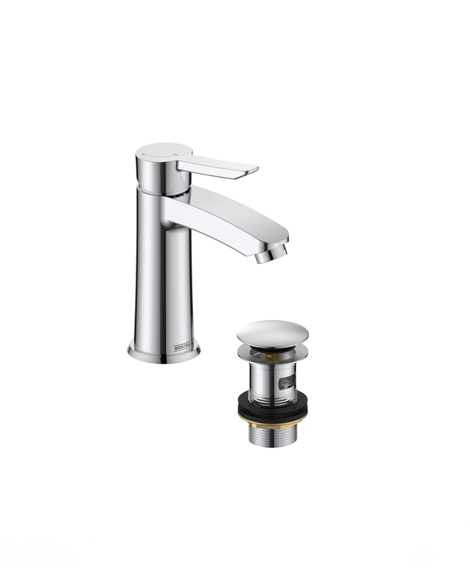 Bristan Apelo Eco Start Basin Mixer with Clicker Waste Chrome