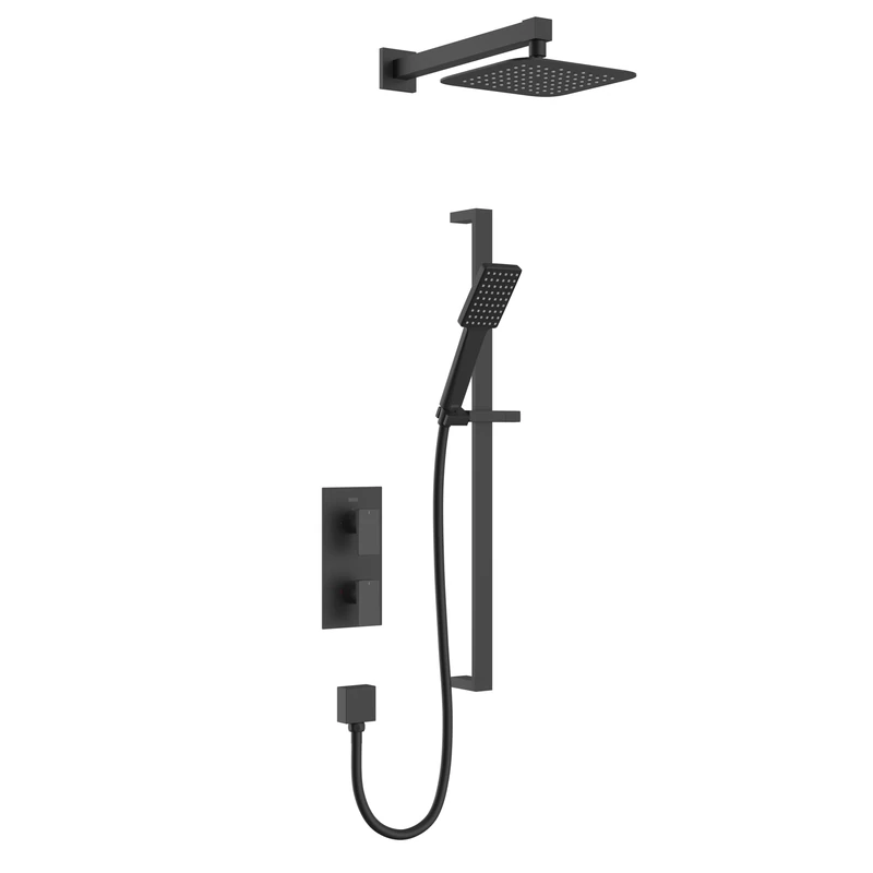 Bristan Delgado Black Concealed Dual Control Shower Pack
