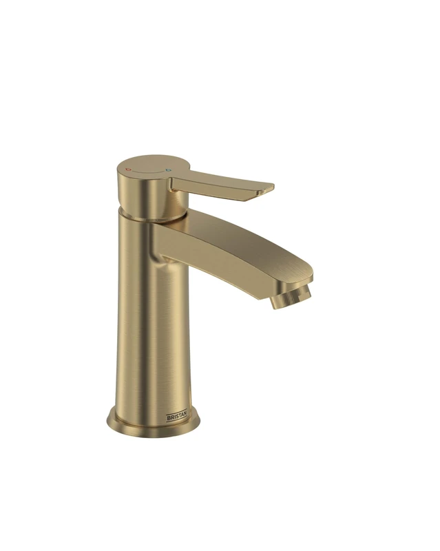 Apelo Eco Start Basin Mixer with Clicker Waste Brushed Brass