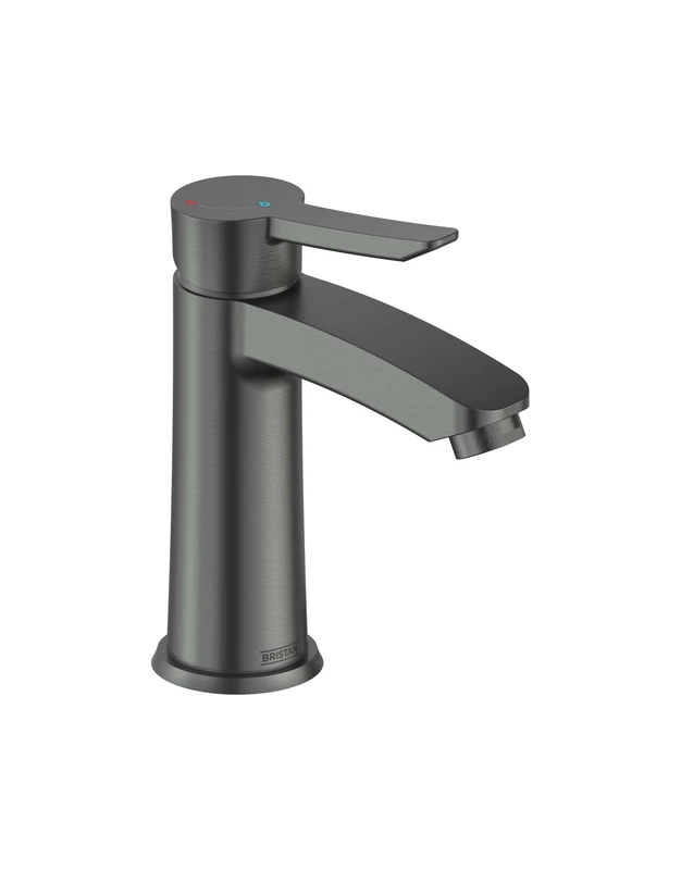 Bristan Apelo Eco Start Basin Mixer with Clicker Waste Gun Metal Grey