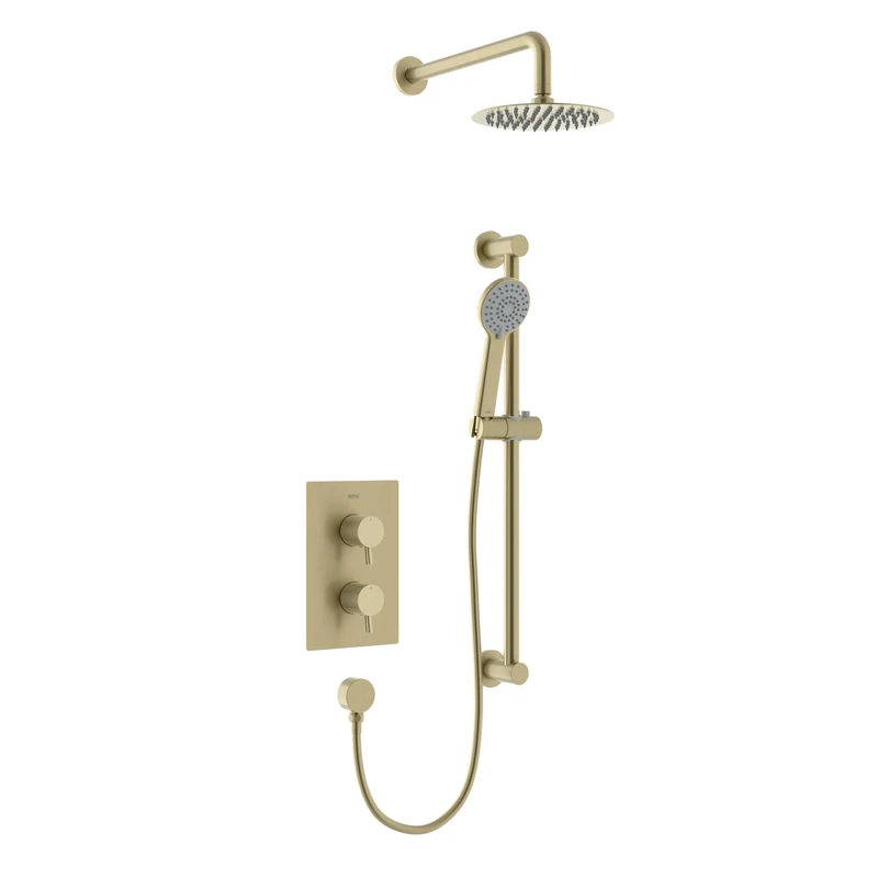Bristan Apelo Brushed Brass Concealed Dual Control Shower Pack