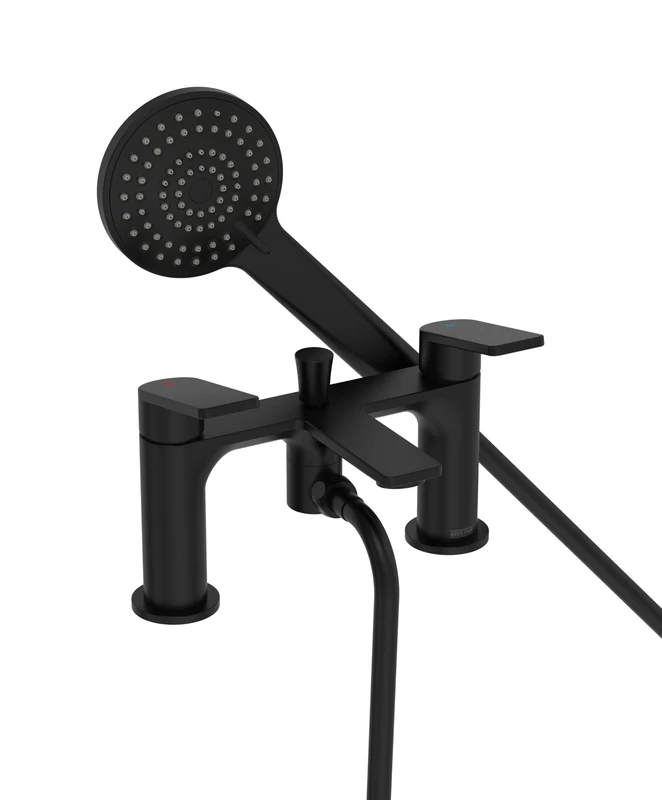 Bristan FRM BSM BLK Frammento Bath Shower Mixer 2 Hole, Black