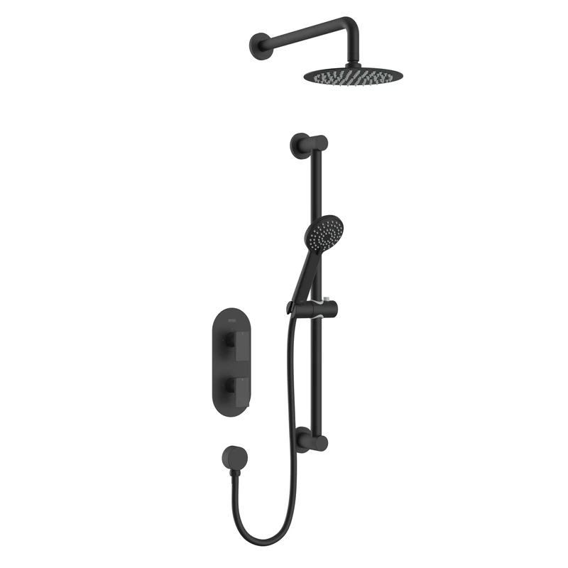 Bristan Frammento Black Concealed Dual Control Shower Pack